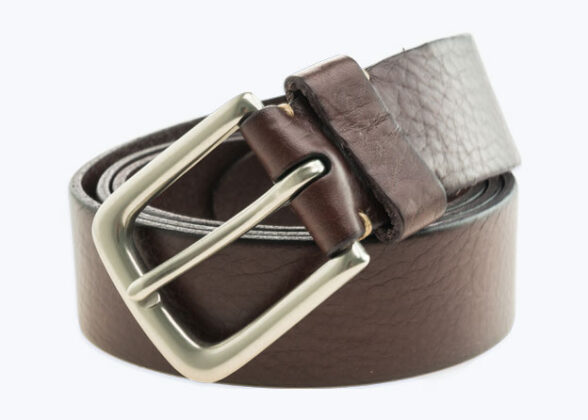 Chocolate PU Leather Formal Belt