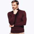 Luxury maroon sweater for Men